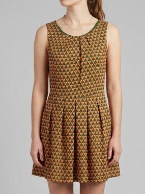 Papillon Geometric Pattern Skater Dress